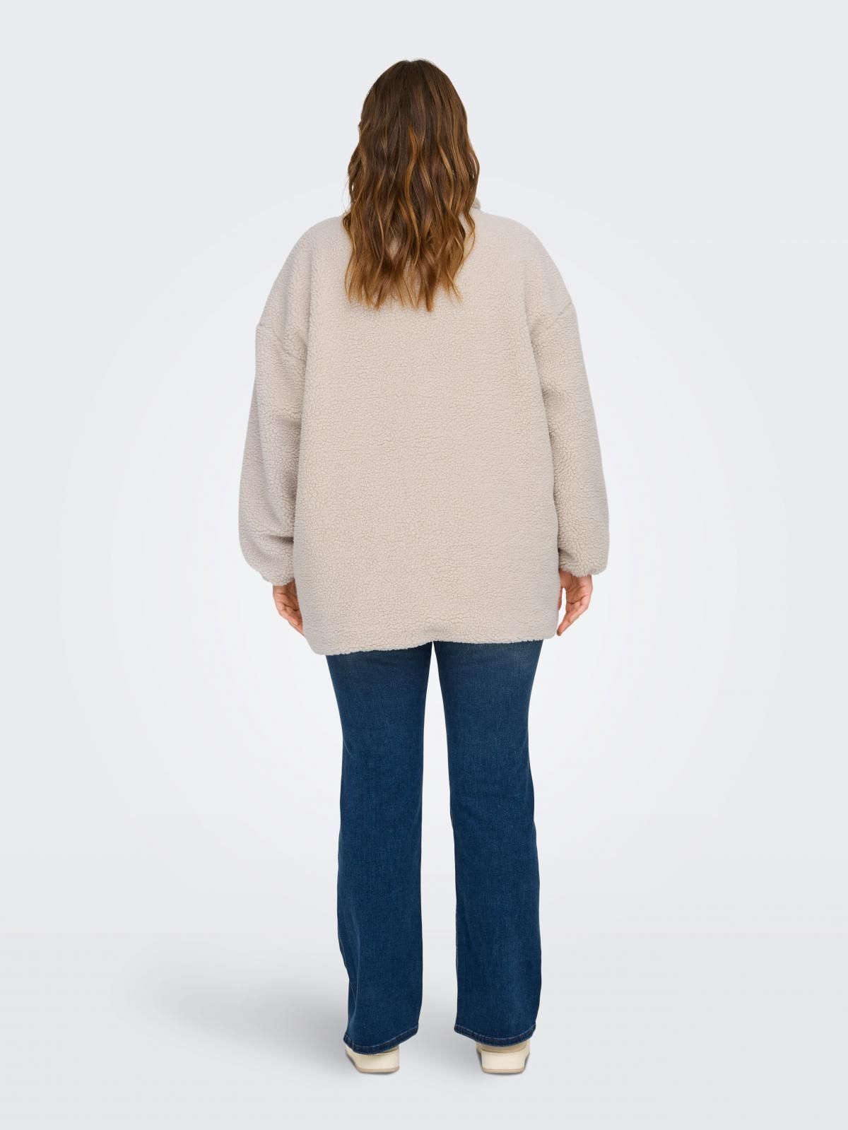온리 테크니컬 플리스 오버핏 집업 재킷 15342190_122_1170059 GREY / OATMEAL - 상세 이미지 2