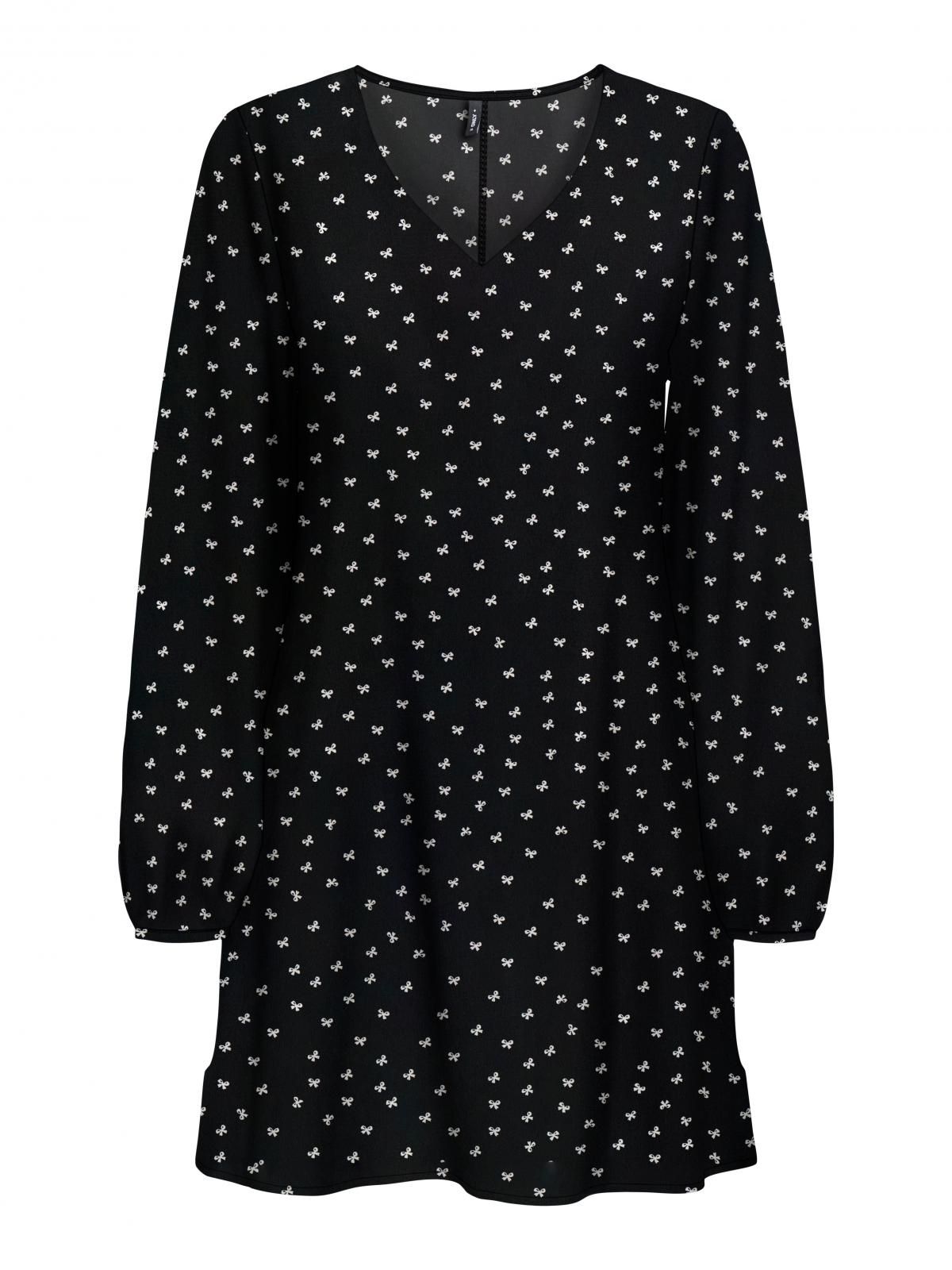 온리 도트 플레어 브이넥 미니 원피스 15357451_2161_1223457 BLACK / BLACK - 상세 이미지 3