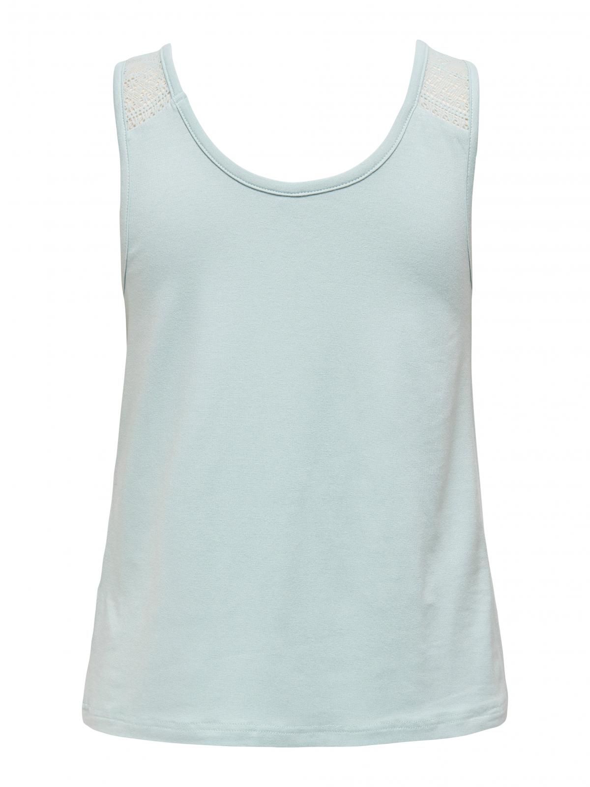 온리 레이스 디테일 소프트 민소매 탱크탑 15346436_1361 GREY / CLOUD BLUE - 상세 이미지 4