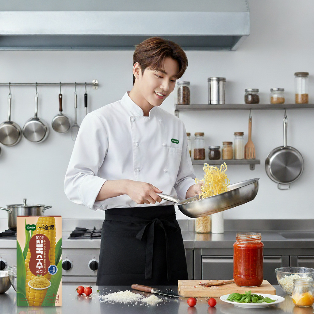 순솔 100% 찰옥수수국수 1kg (100gx10봉) 파스타면 다이어트 글루텐프리 - 메인 이미지