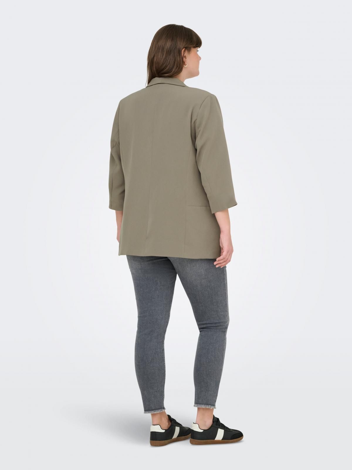 온리 빅사이즈 테일러드 오픈 블레이저 15300514_120 GREY / WALNUT - 상세 이미지 2