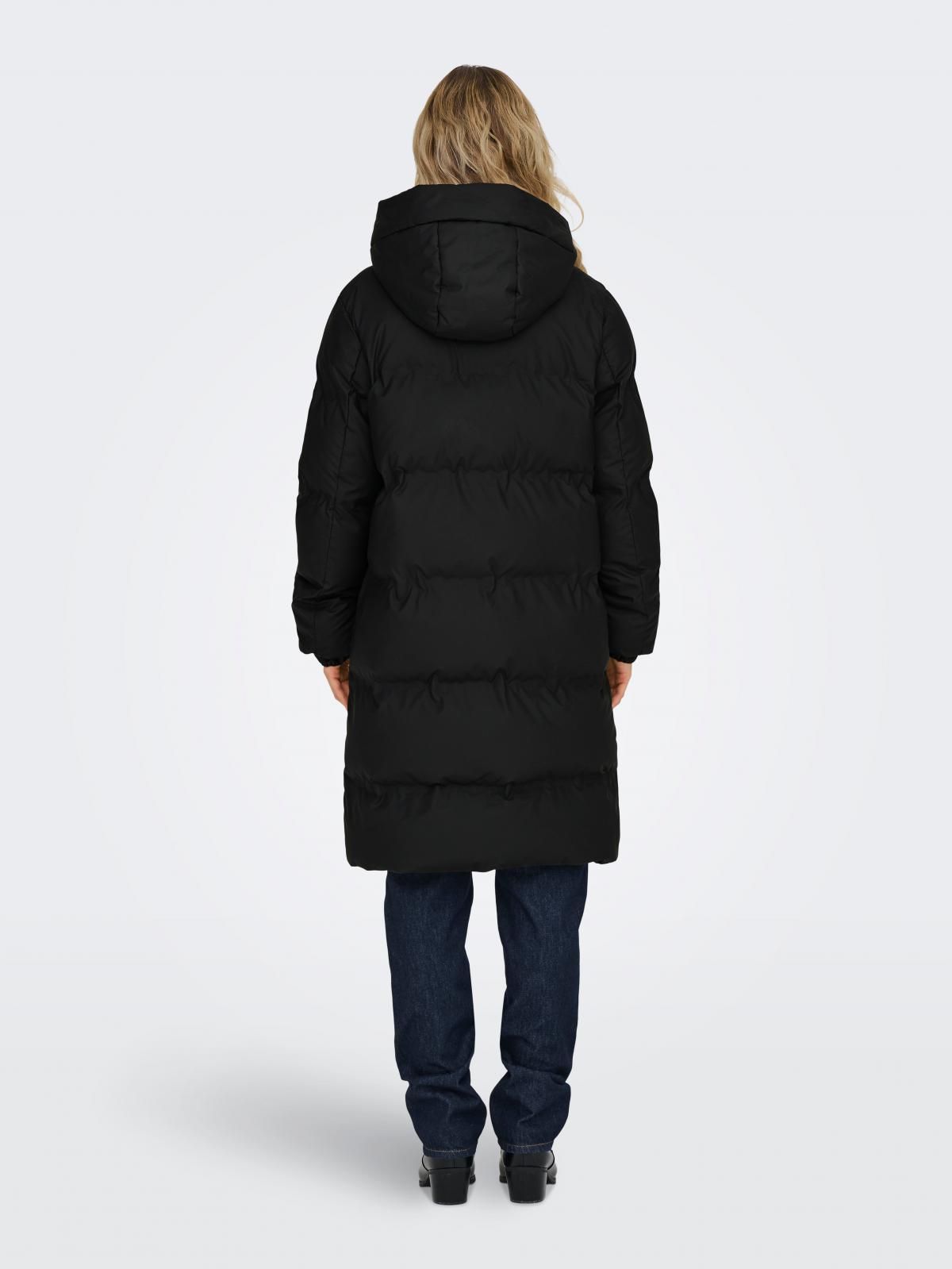 온리 테크니컬 방한 롱 후드 패딩코트 15340973_2161 BLACK / BLACK - 상세 이미지 2