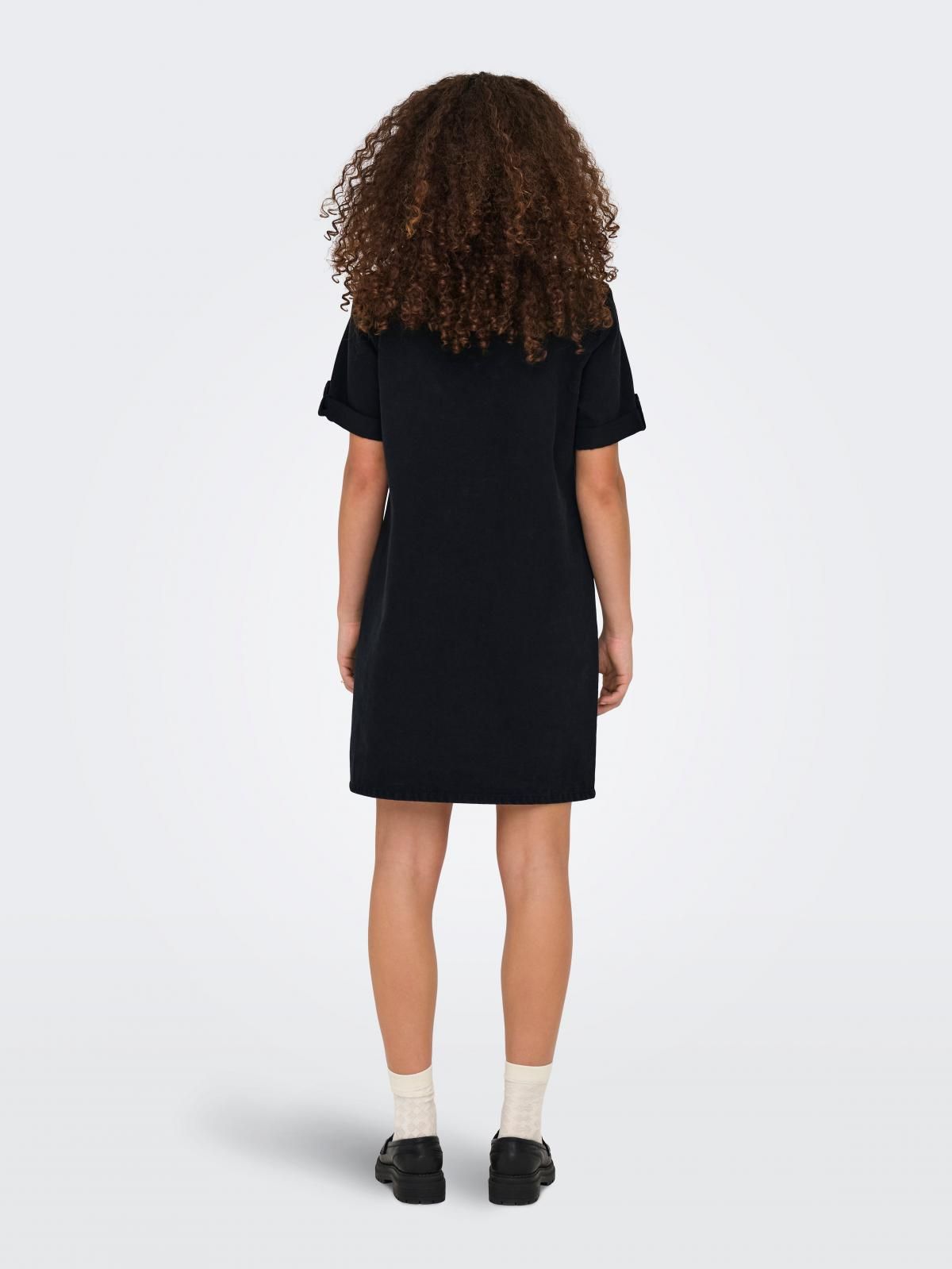 온리 트렌디 데님 미니 셔츠 원피스 15353176_8183 BLACK / WASHED BLACK - 상세 이미지 2