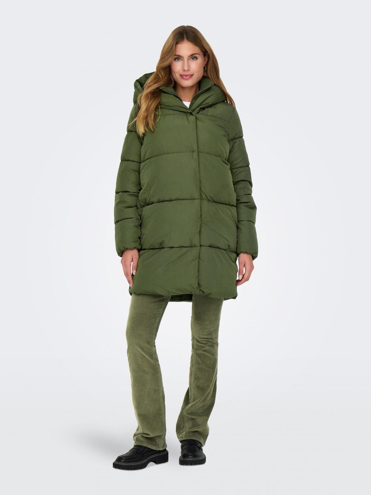 온리 윈드프루프 오버핏 롱 패딩 코트 15340754_1920 BROWN / DARK OLIVE - 상세 이미지 5