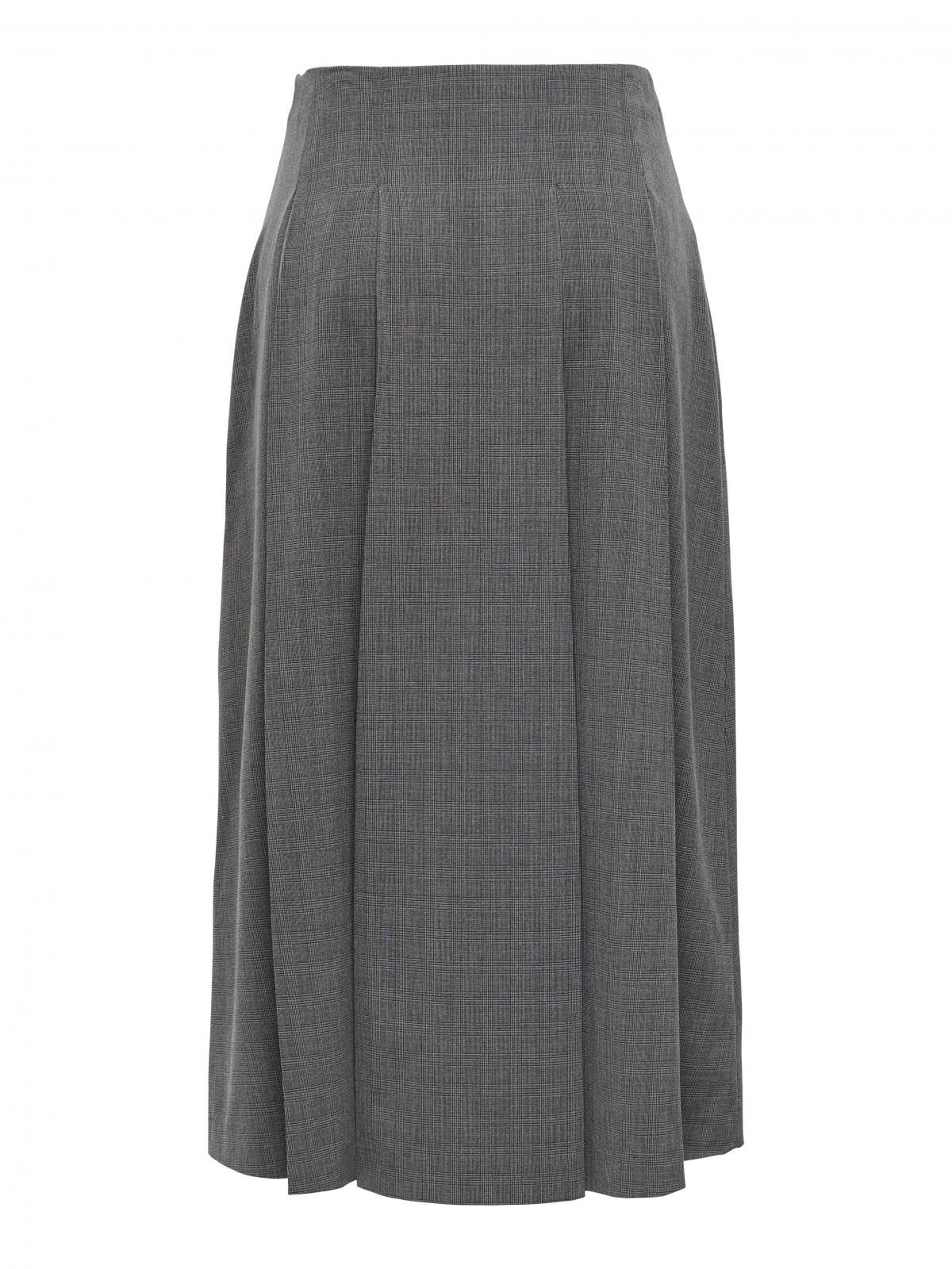 온리 테일러드 플리츠 롱 스커트 15359282_2383_1225491 GREY / DARK GREY MELANGE - 상세 이미지 4