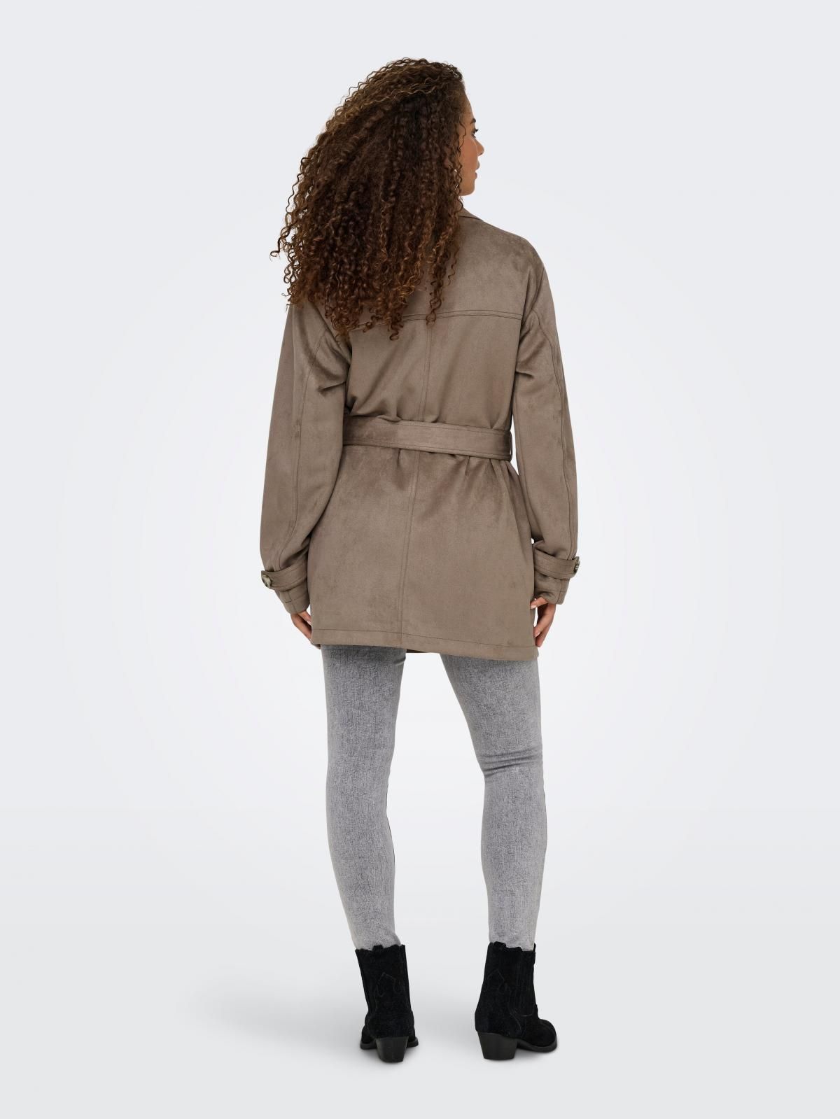 온리 테크니컬 벨티드 테일러드 재킷 15349200_120 GREY / WALNUT - 상세 이미지 2