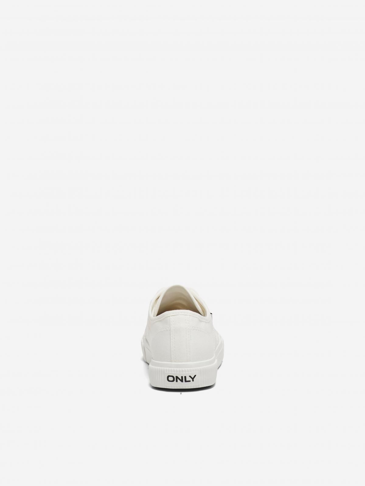 온리 베이직 캔버스 로우탑 스니커즈 15318098_2206 WHITE / WHITE - 상세 이미지 2