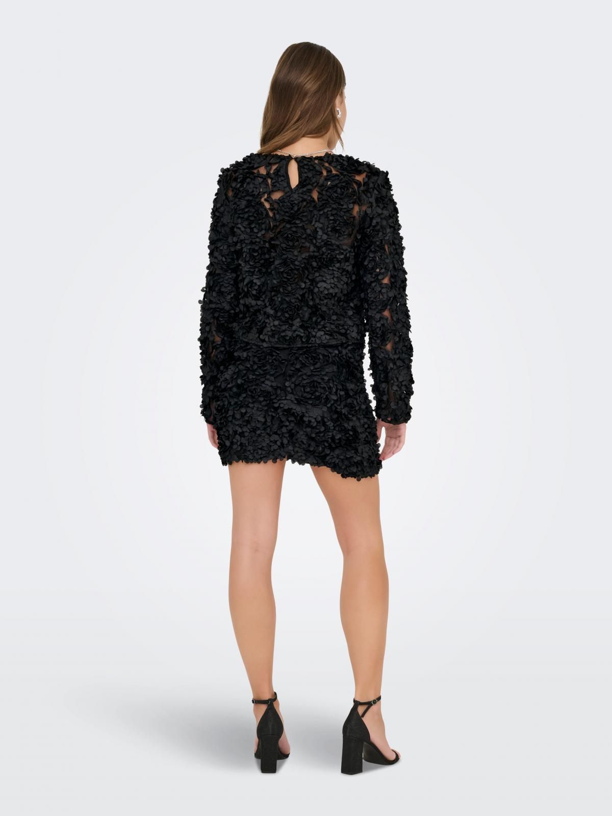 온리 파티룩 벨벳 텍스처 미니 스커트 15364557_2161_1238103 BLACK / BLACK - 상세 이미지 2