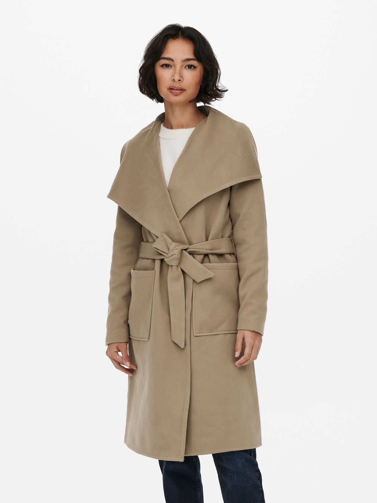 온리 클래식 벨티드 트렌치코트 베이지 15233406_315 BROWN / CAMEL - 상품 이미지