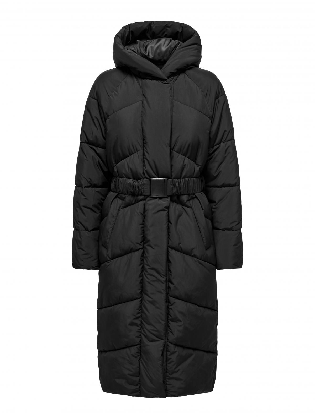온리 벨티드 롱패딩 후드 코트 15341017_2161 BLACK / BLACK - 상품 이미지