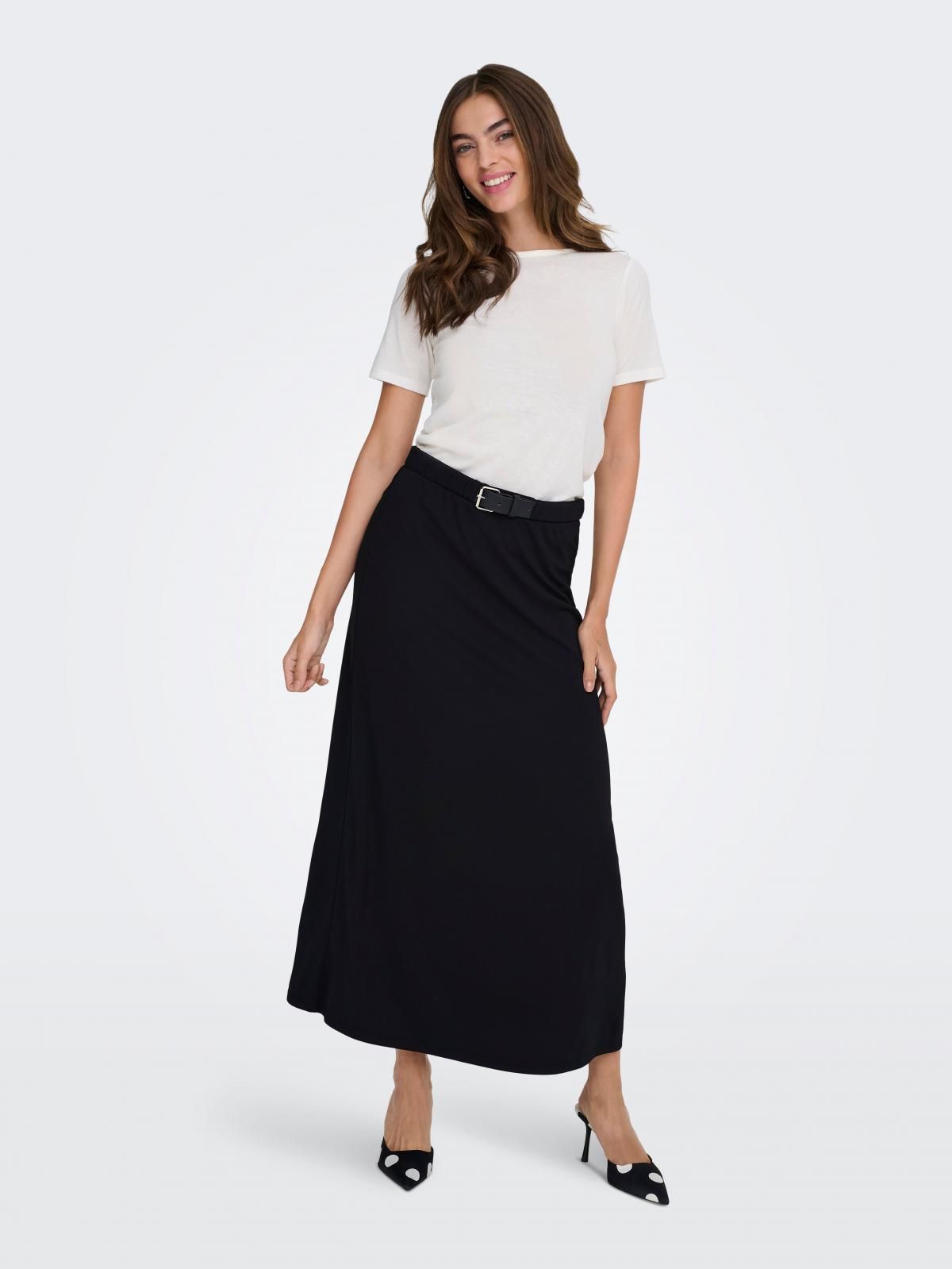 제이디와이 베이직 테크니컬 벨트 롱 스커트 15355913_2161 BLACK / BLACK - 상세 이미지 5