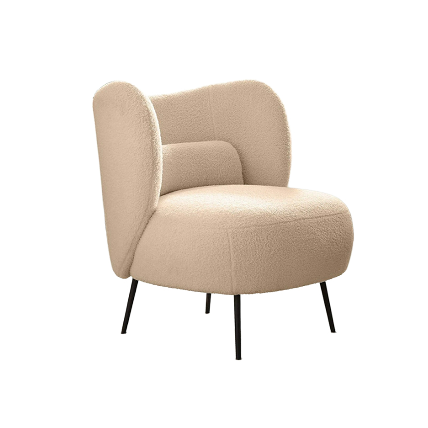 허그 부클 패브릭 카페 라운지 다이닝 암체어 Hug Boucle Chair - 상세 이미지 2