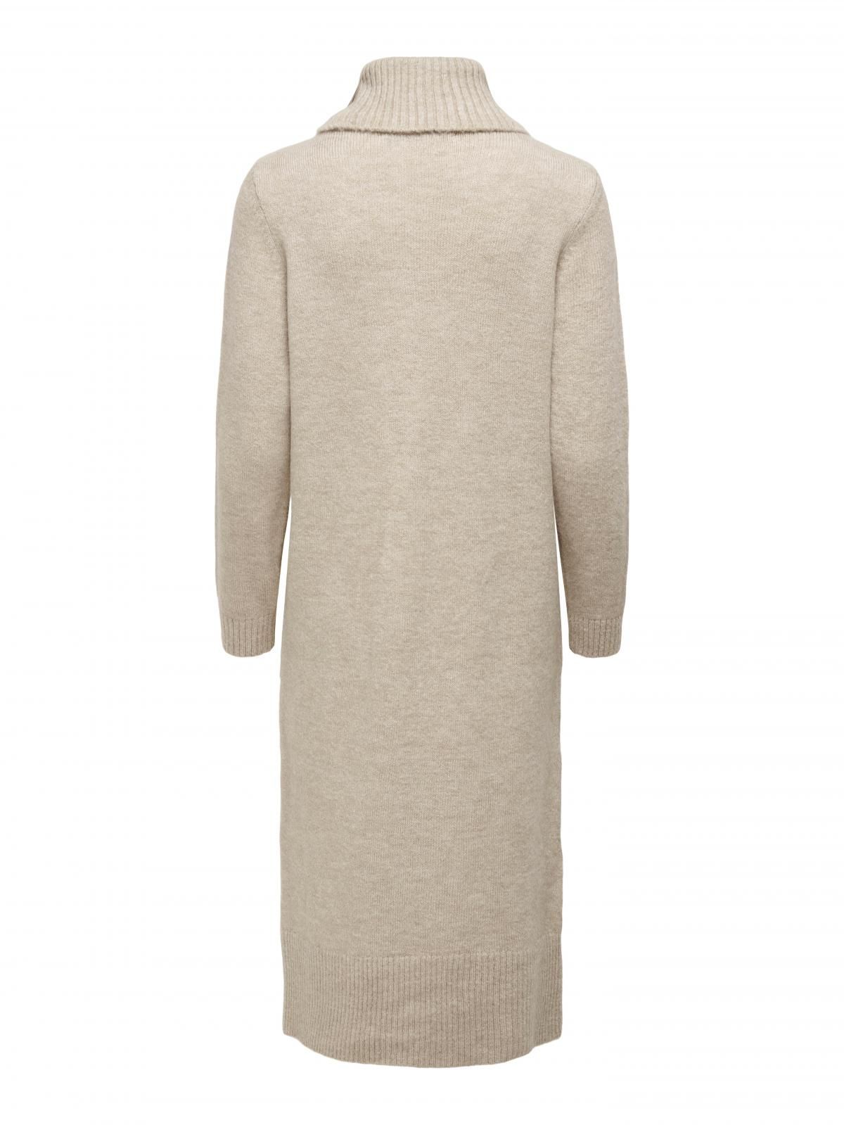 온리 니트 하이넥 미디 원피스 15214595_115_892906 BEIGE / PUMICE STONE - 상세 이미지 5