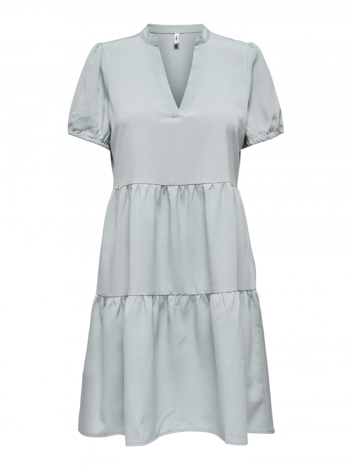 온리 브이넥 반팔 미니 원피스 15342649_1461 TURQUOISE / ABYSS - 상세 이미지 4