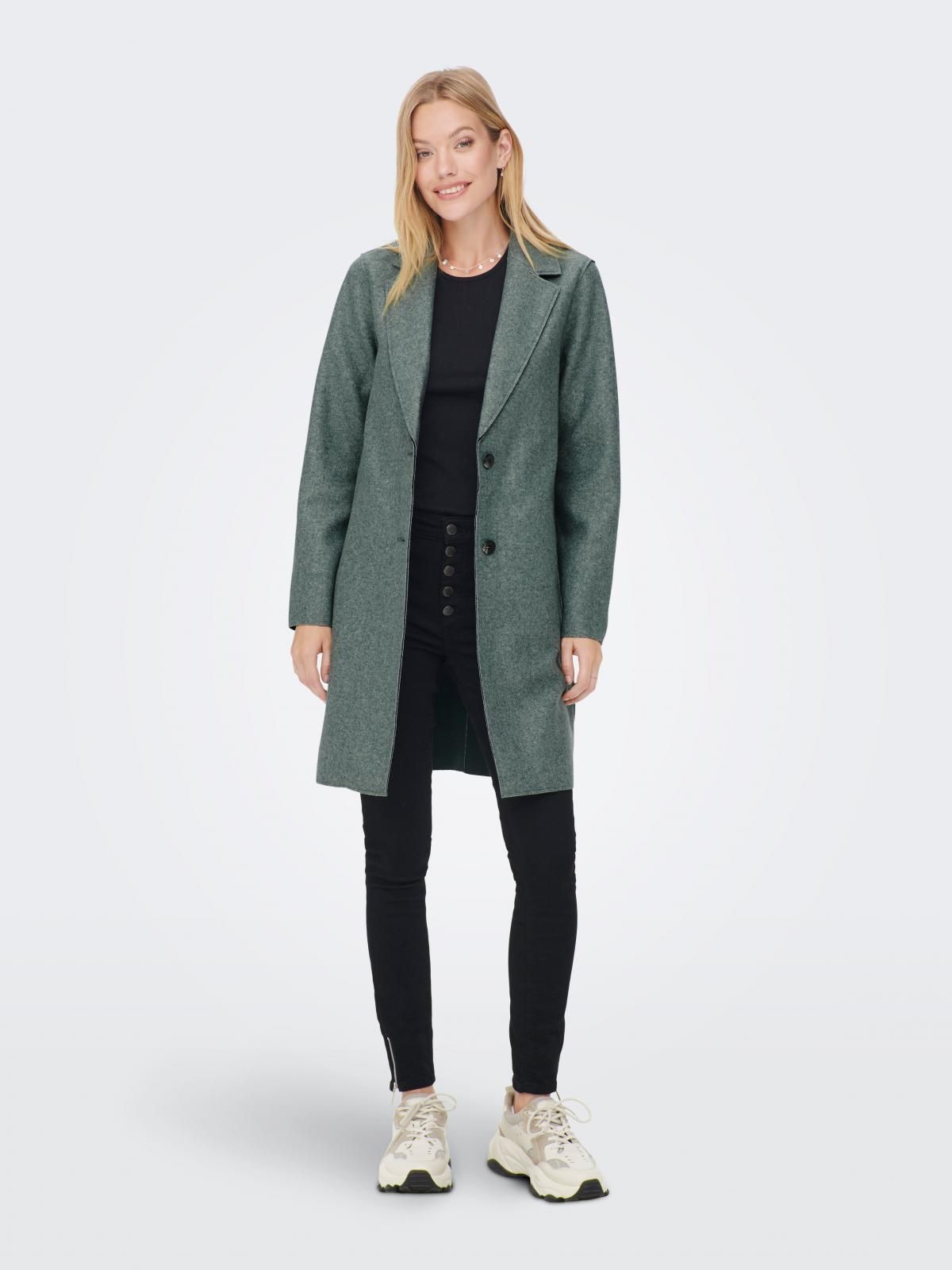 온리 베이직 소프트 롱 테일러드 코트 15213300_1469_880395 GREEN / BALSAM GREEN - 상세 이미지 5