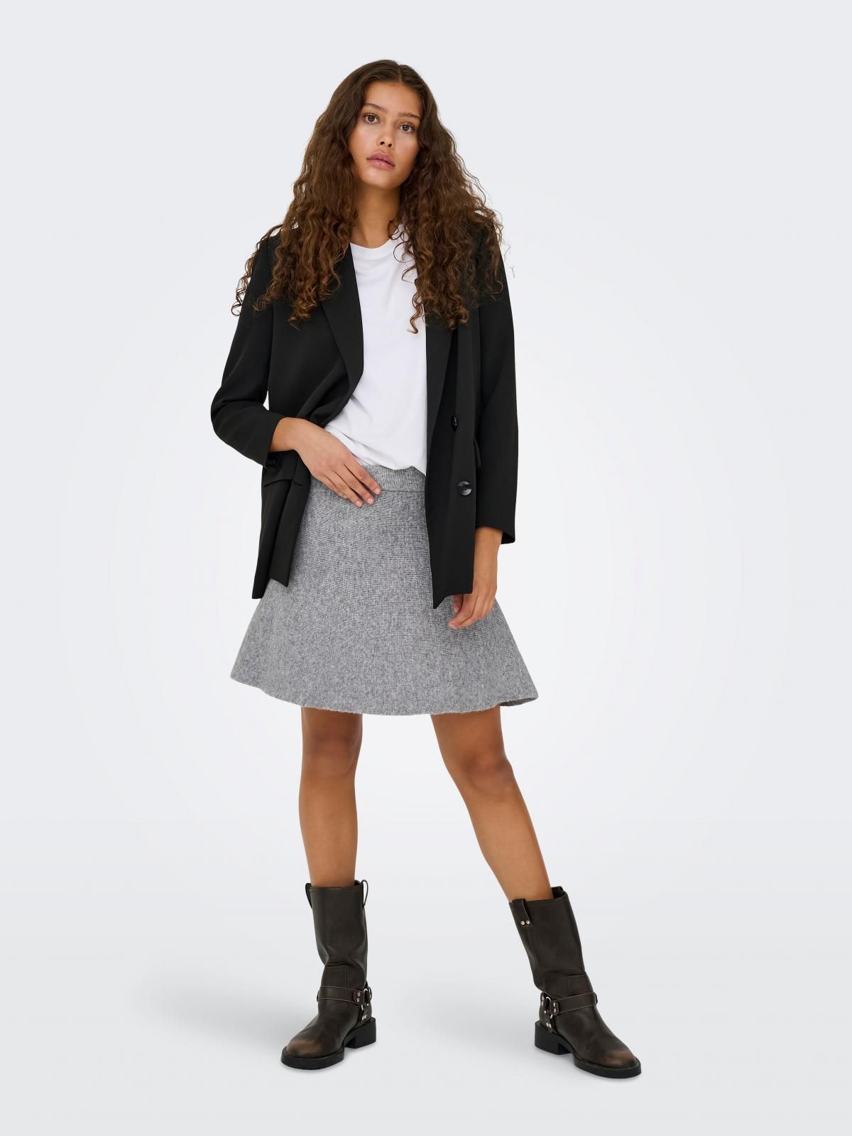 제이디와이 A라인 니트 미니 스커트 15351670_2382 GREY / MEDIUM GREY MELANGE - 상세 이미지 5