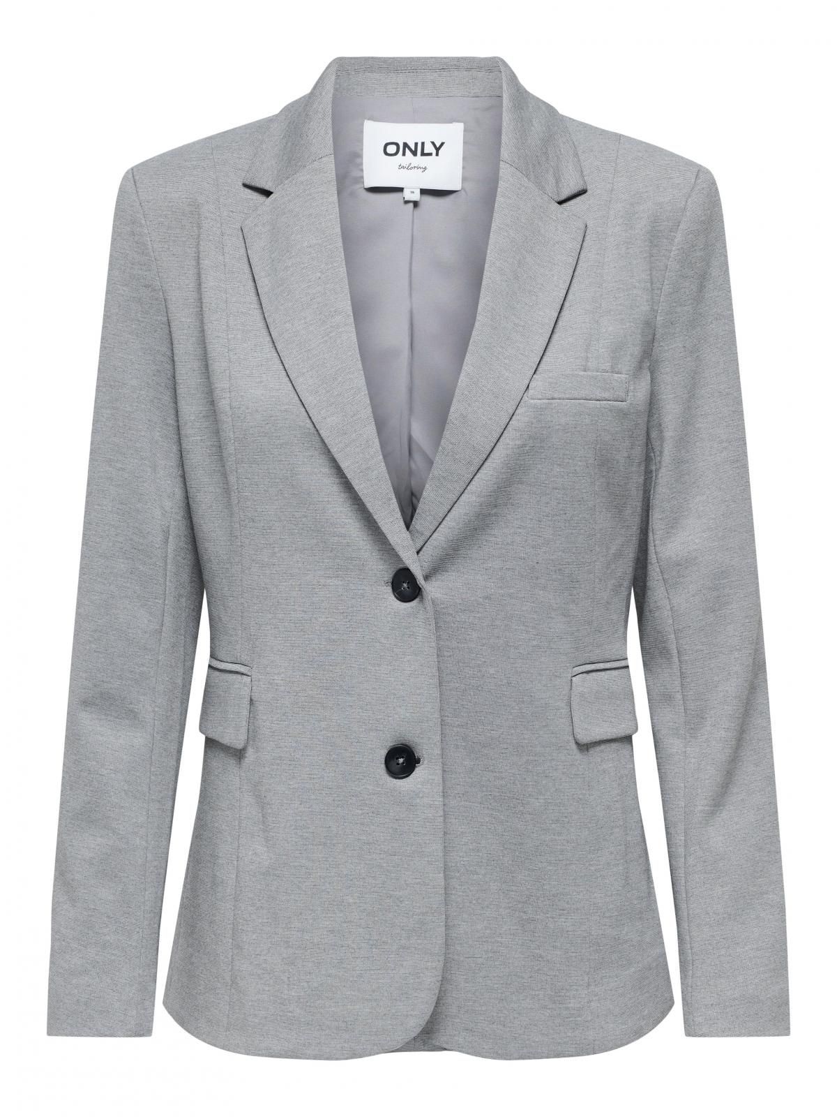 온리 테일러드 슬림핏 그레이 블레이저 15353536_2381 GREY / LIGHT GREY MELANGE - 상세 이미지 3