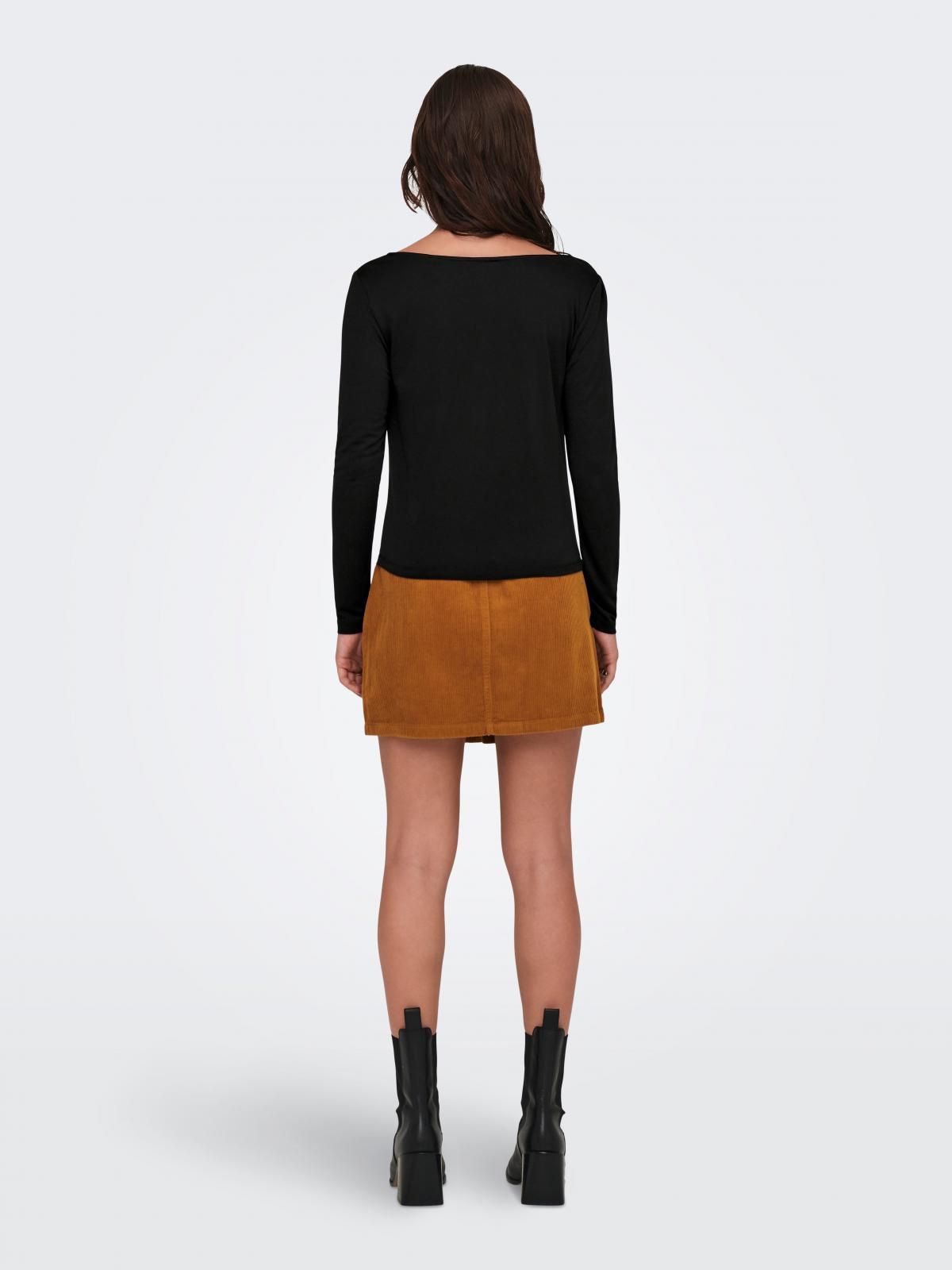 제이디와이 소프트 저지 드레이프 긴팔 탑 15326748_2161 BLACK / BLACK - 상세 이미지 2