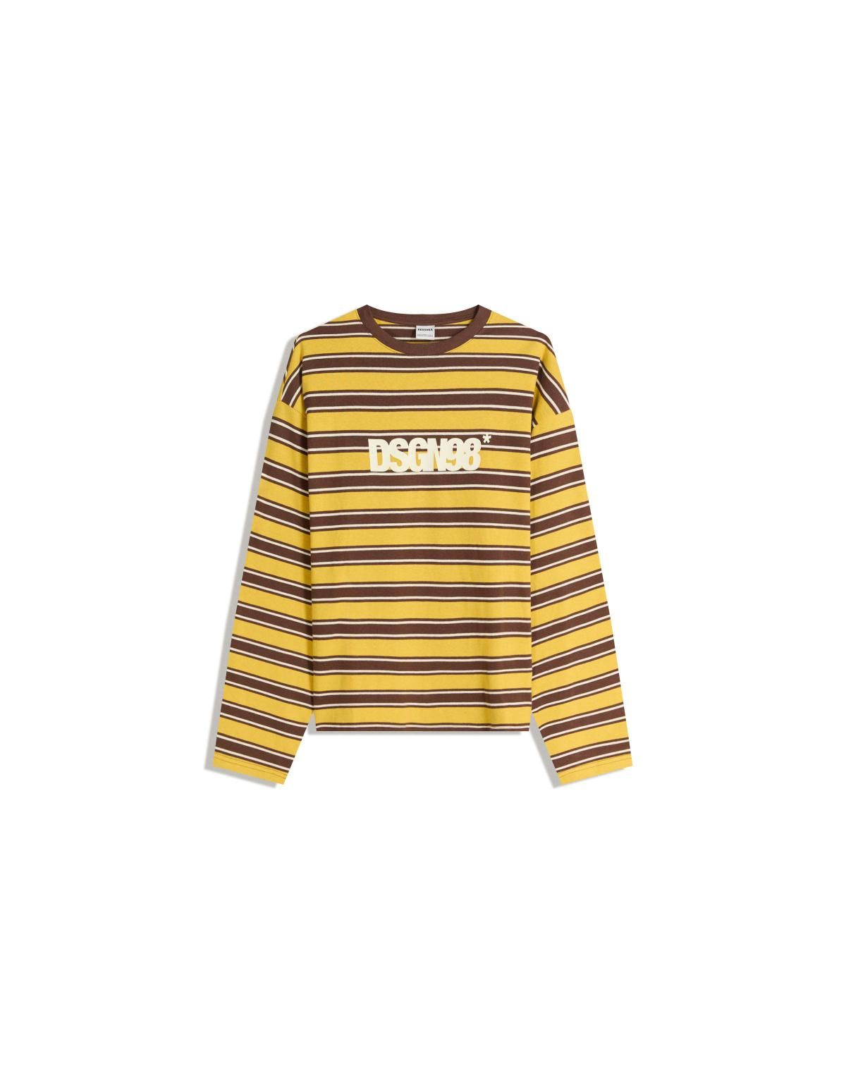 버쉬카 레트로 스트라이프 긴팔 티셔츠 8130/443 MUSTARD - 상품 이미지