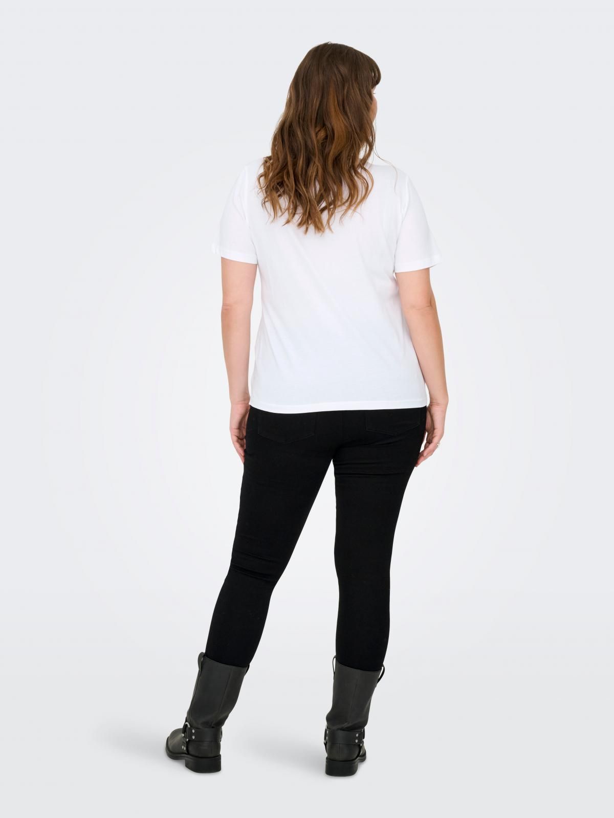 온리 그래픽 프린트 코튼 반팔 티셔츠 15362841_2206_1234122 WHITE / WHITE - 상세 이미지 2