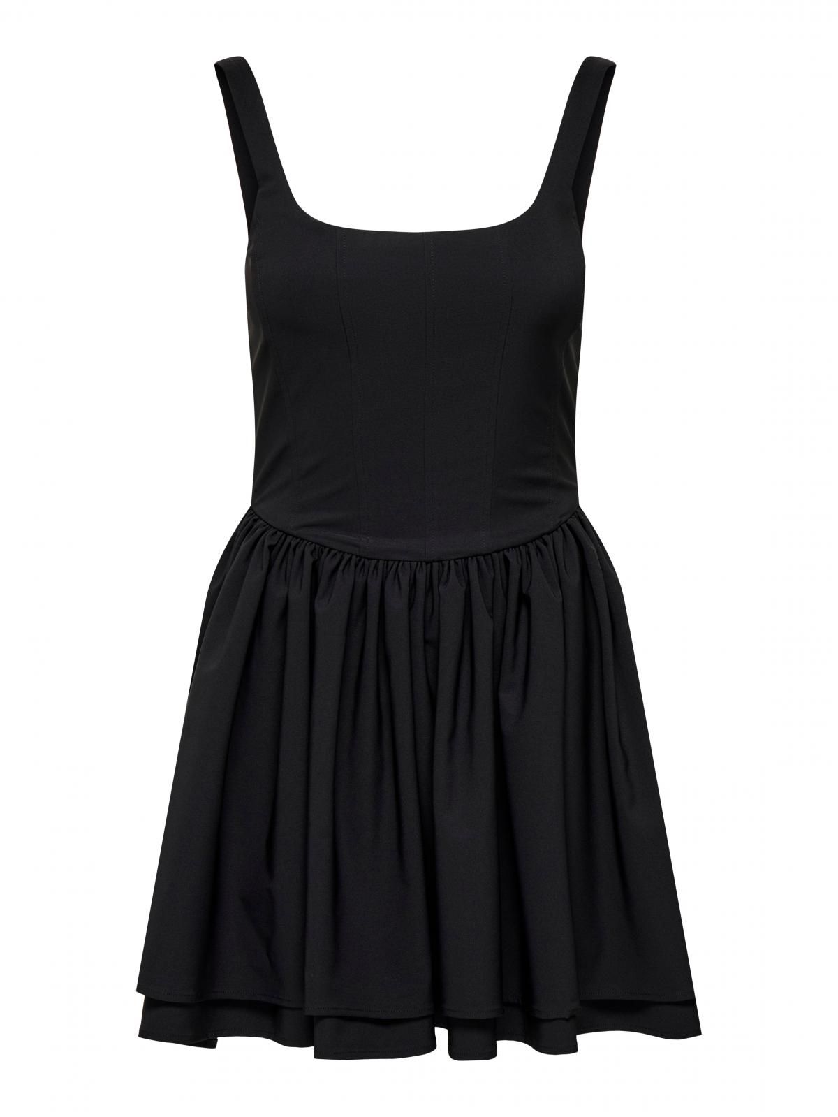 온리 베이직 슬리브리스 미니 원피스 블랙 15365072_2161 BLACK / BLACK - 상세 이미지 3