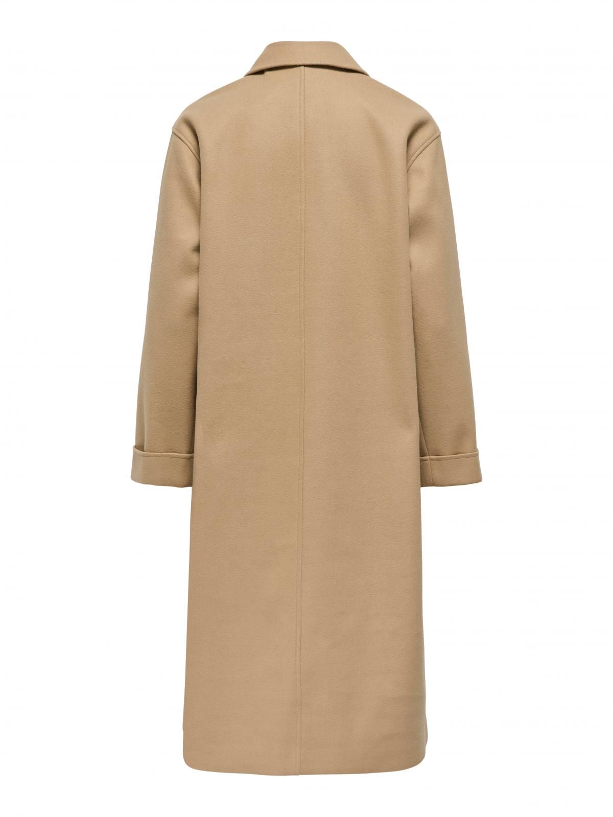 온리 베이직 클래식 롱 코트 15358223_240 BROWN / TANNIN - 상세 이미지 4