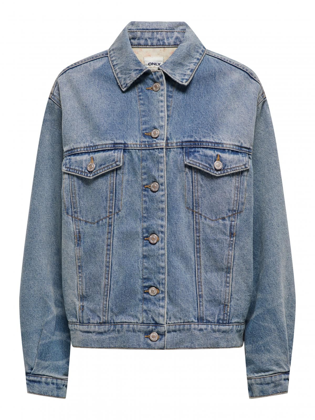 온리 트렌디 중청 데님 재킷 15311684_2115 BLUE / MEDIUM BLUE DENIM - 상세 이미지 3