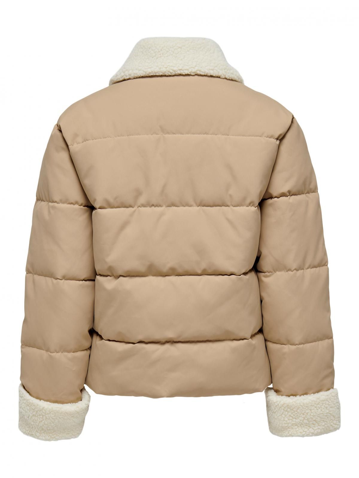 제이디와이 페이크퍼 배색 테크니컬 패딩 재킷 15302217_240 BROWN / TANNIN - 상세 이미지 4
