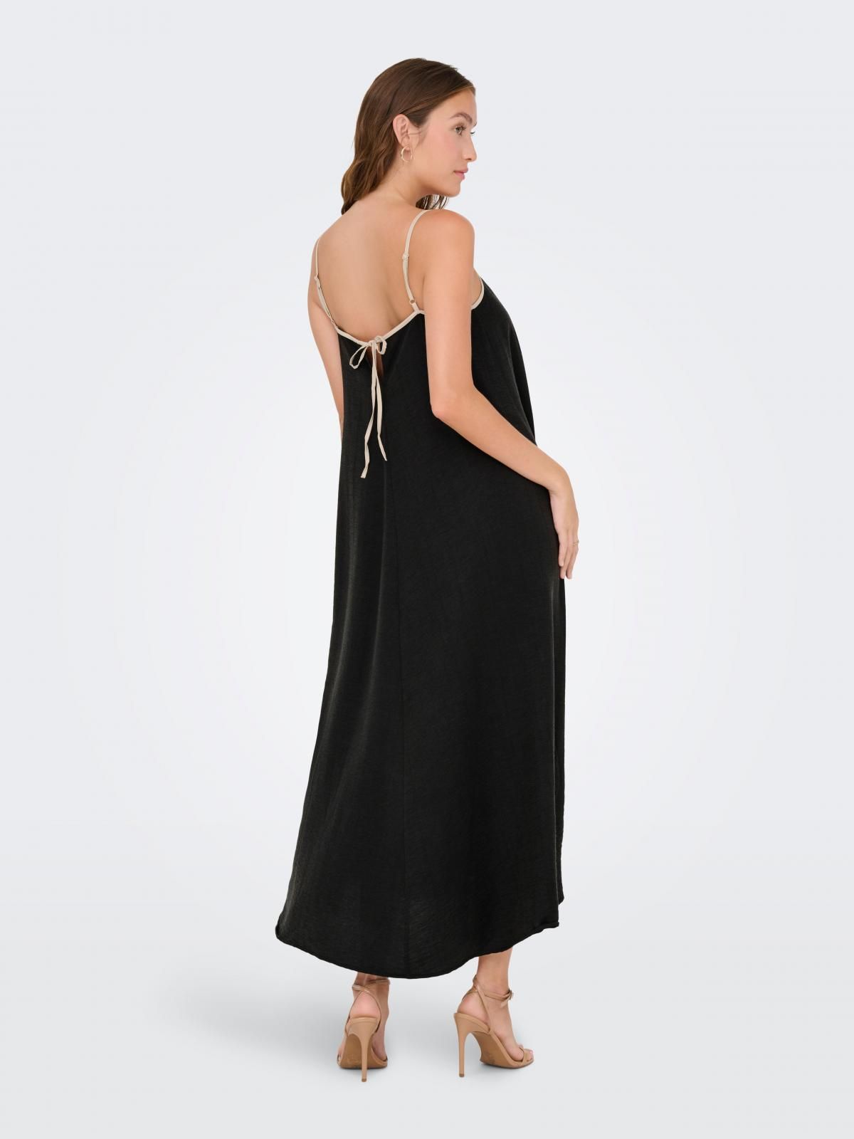 온리 슬리브리스 롱 원피스 스퀘어넥 15367167_2161_1246526 BLACK / BLACK - 상세 이미지 2