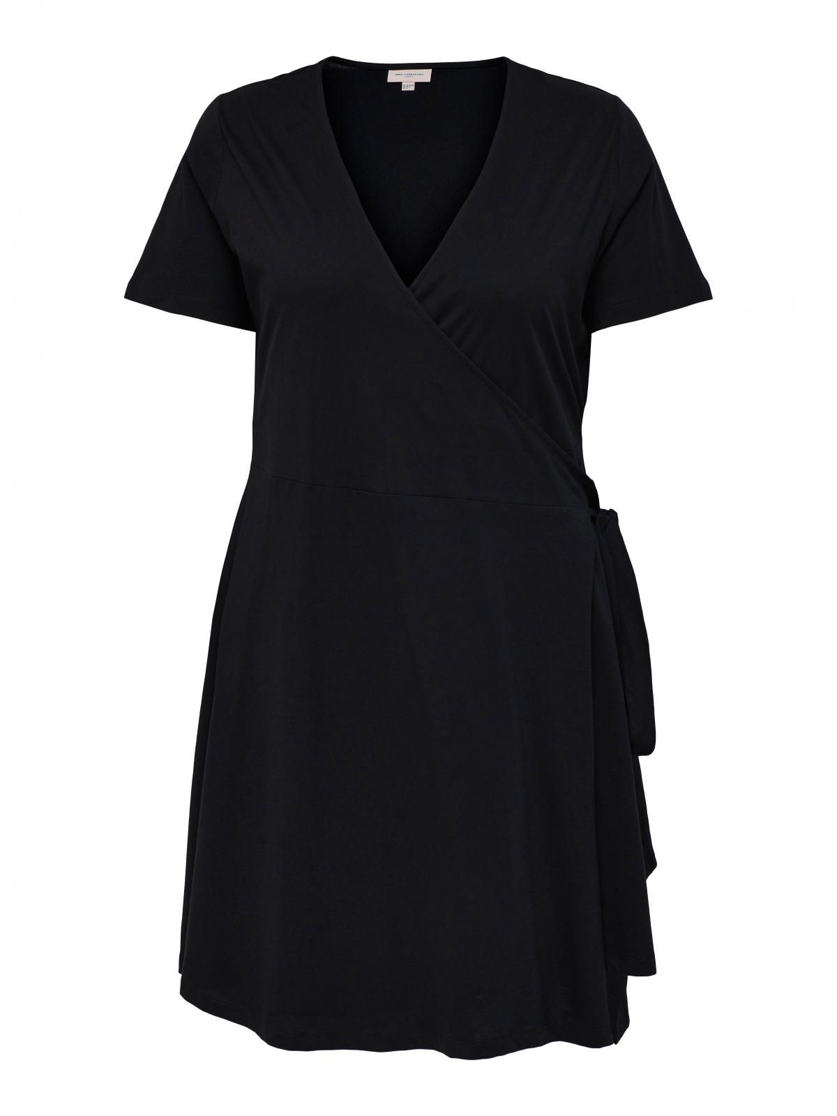 온리 랩 브이넥 미니 원피스 15252981_2161 BLACK / BLACK - 상세 이미지 3