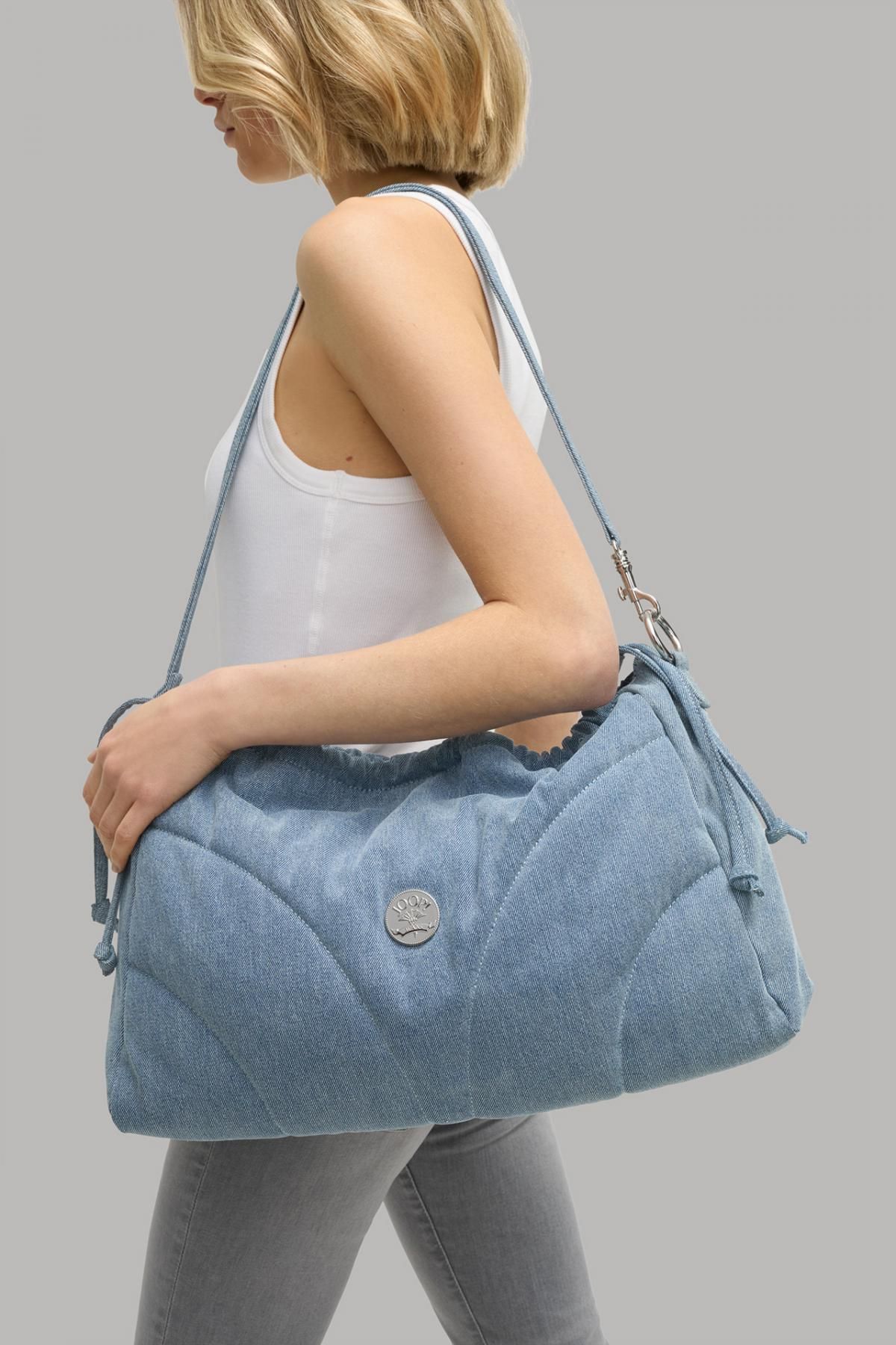 윱 데님 퀼팅 캐주얼 쇼퍼백 580005692-4130001119-404 BLAU - 상세 이미지 2