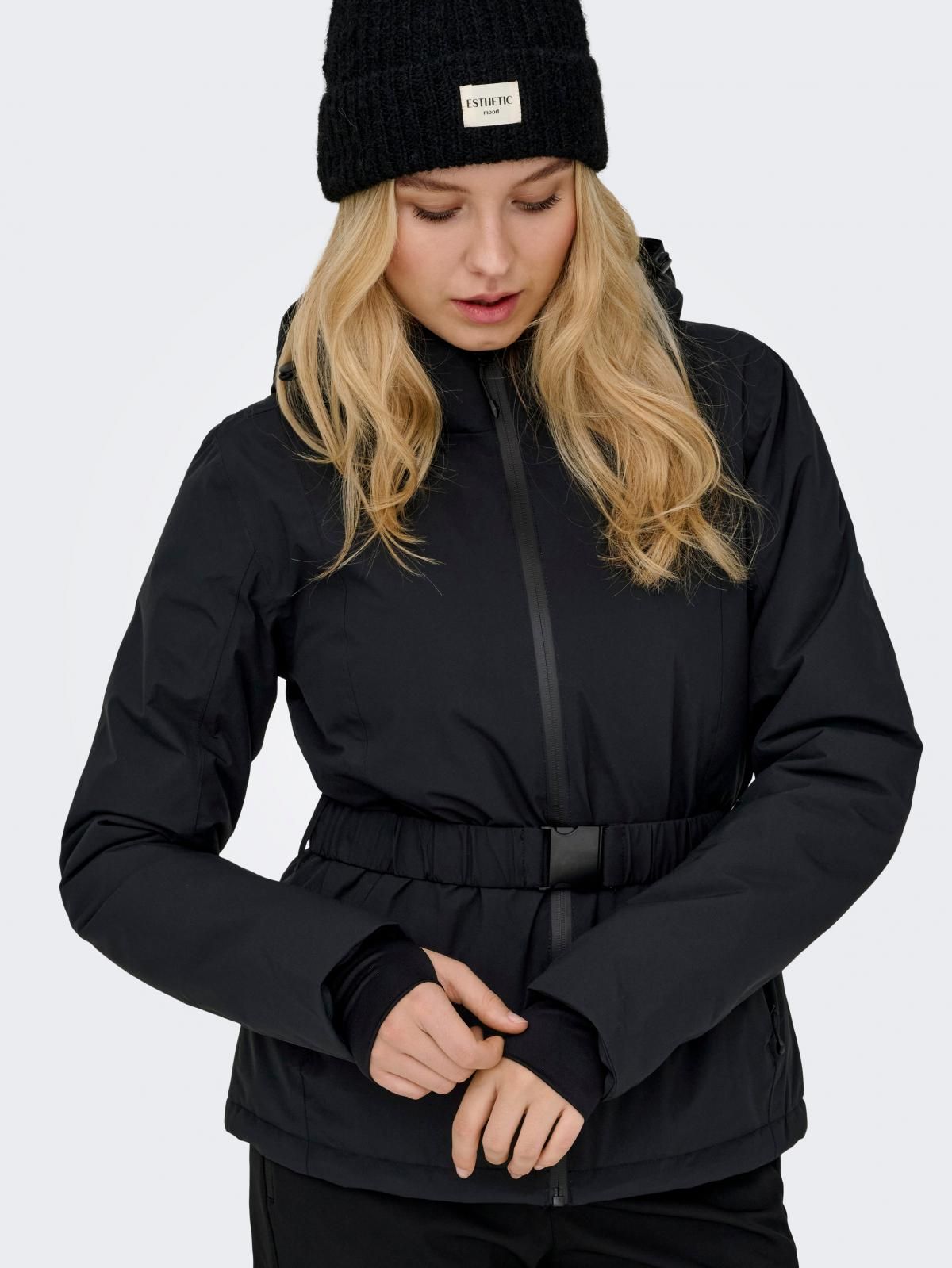 온리 테크니컬 방수 벨트 스키 자켓 15353958_2161 BLACK / BLACK 이미지 7