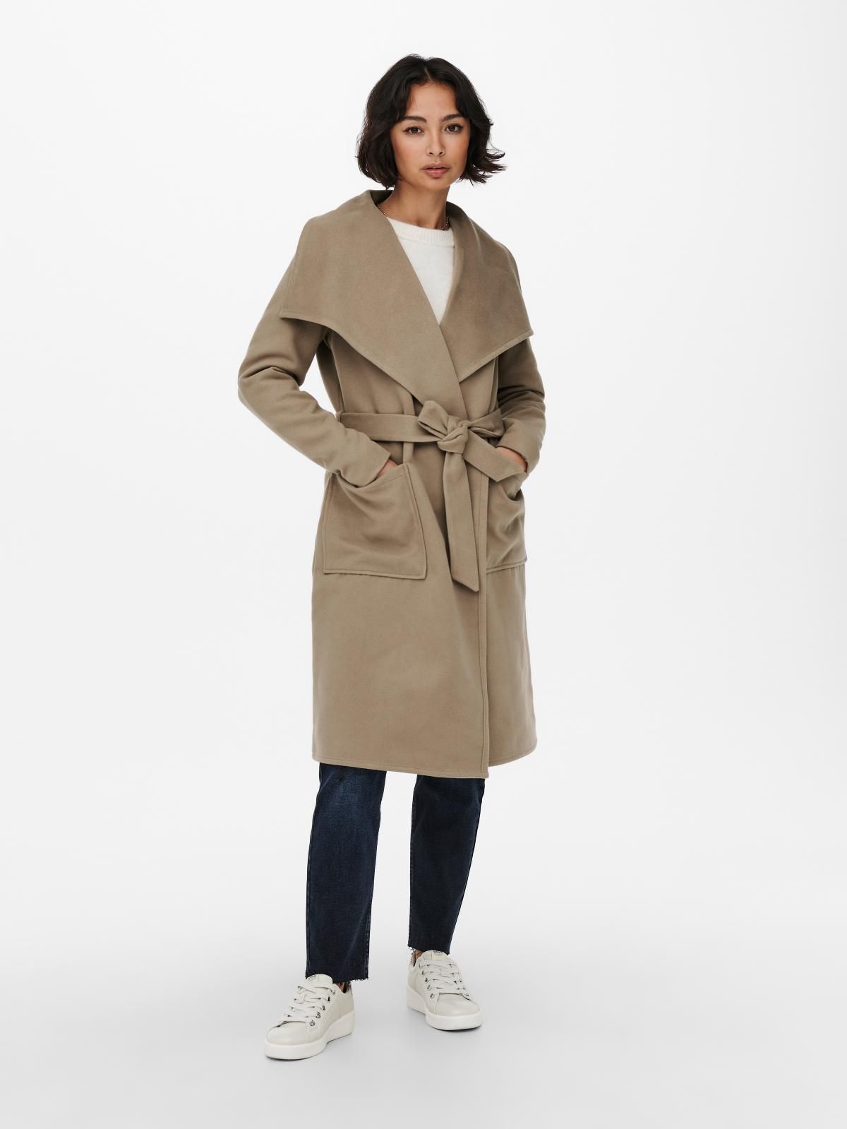 온리 클래식 벨티드 트렌치코트 베이지 15233406_315 BROWN / CAMEL - 상세 이미지 5
