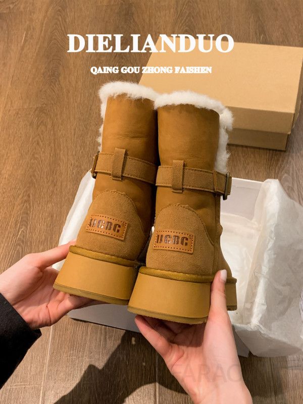 여성 겨울 스노우부츠 두꺼운 밑창과 안감으로 따뜻한 착용감 패딩부츠 스타일 겨울신발 - 상세 이미지 4
