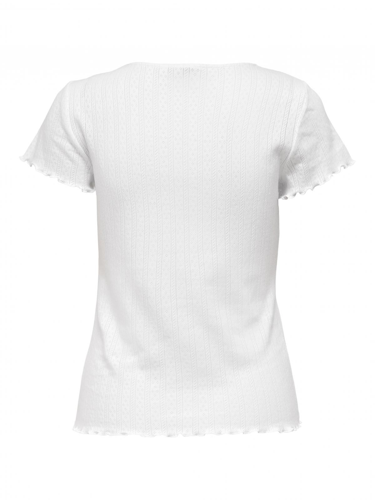 온리 베이직 코튼 라운드넥 반팔 티셔츠 15256154_2206 WHITE / WHITE - 상세 이미지 4