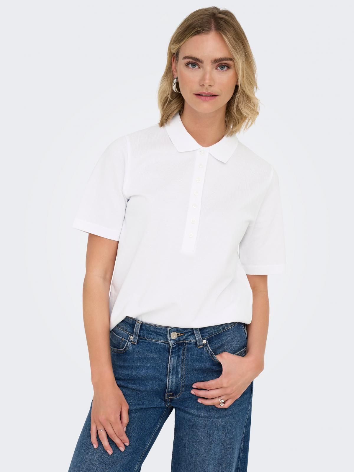 제이디와이 베이직 피케 폴로 반팔 티셔츠 15364024_2206 WHITE / WHITE - 상품 이미지