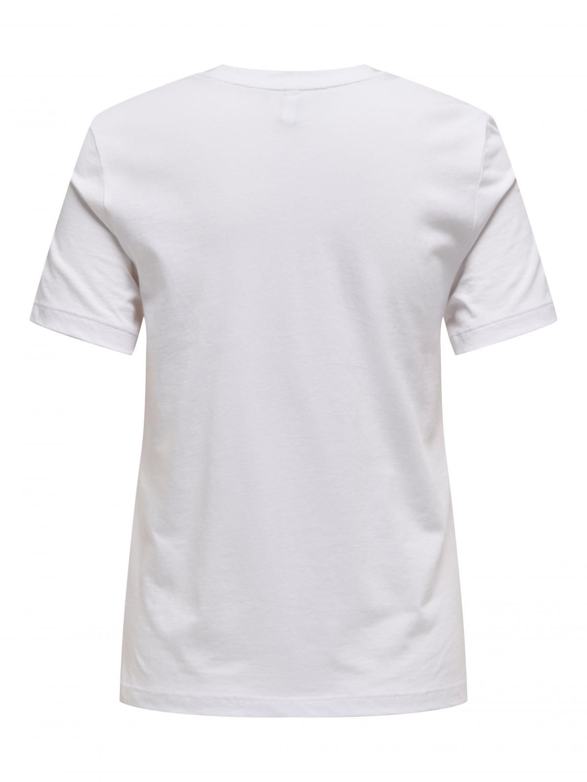 온리 그래픽 프린트 화이트 반팔 티셔츠 15329752_5_1166390 WHITE / BRIGHT WHITE - 상세 이미지 3