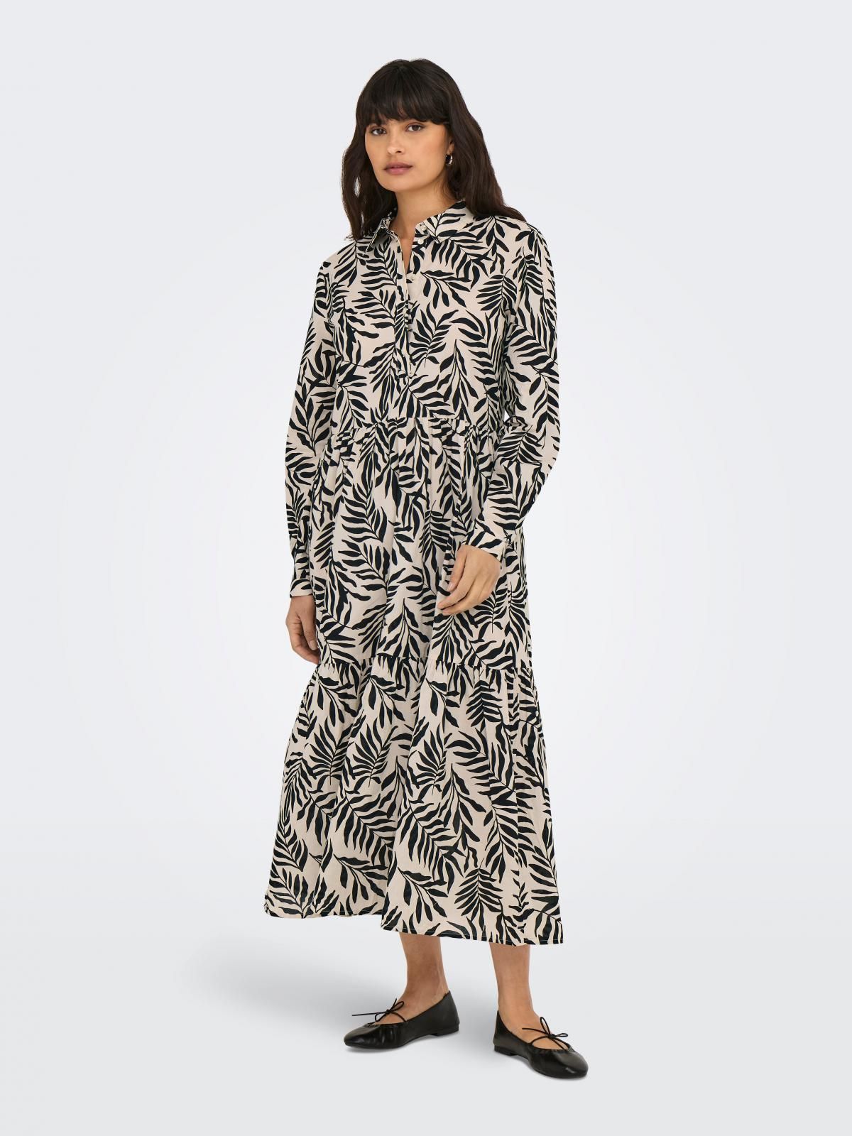 제이디와이 트렌디 패턴 플리츠 셔츠 롱 원피스 15321353_96_1111328 GREY / CEMENT - 상품 이미지