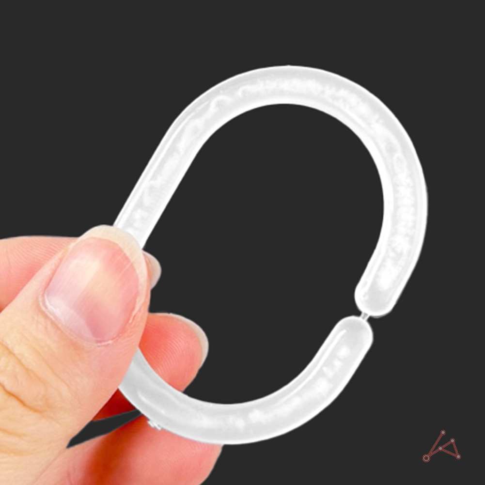 샤워 커튼 링 고리 커텐 고정 봉고리 12p 투명