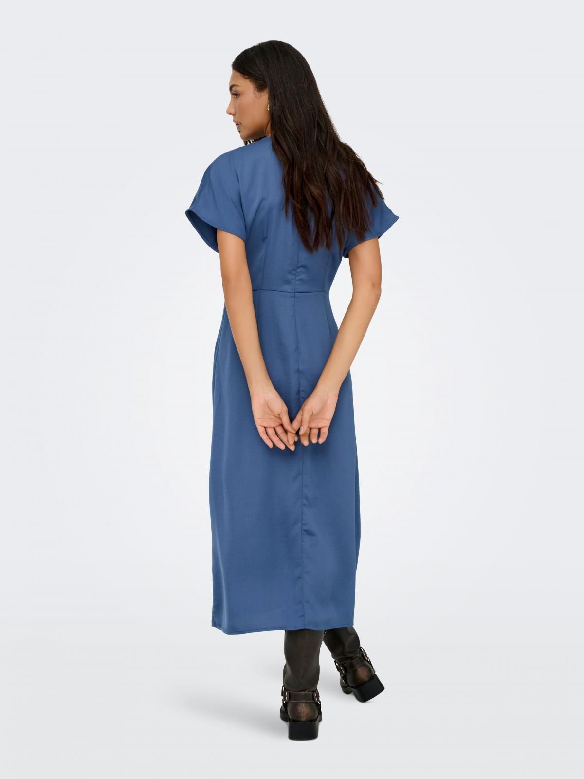 제이디와이 트렌디 브이넥 롱 원피스 슬림핏 15375037_2081 BLUE / VINTAGE INDIGO - 상세 이미지 2