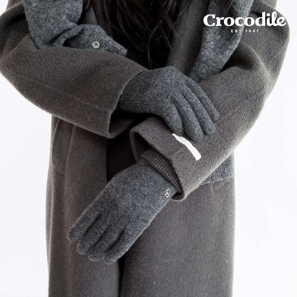 크로커다일 세인트스코트 남/여 커플 겨울 방한 극세사 안감 모 장갑 선물 케이스