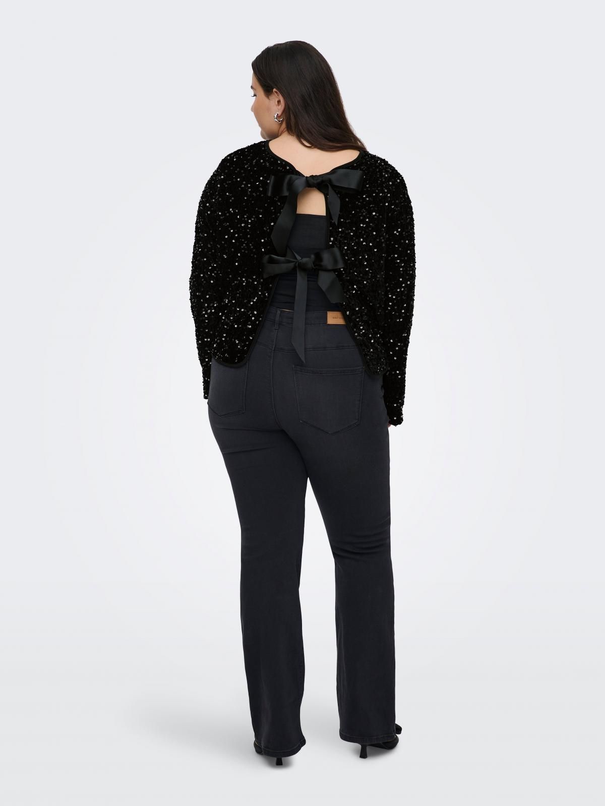 온리 시퀸 리버서블 라운드넥 긴팔 탑 15368977_2161_1253011 BLACK / BLACK - 상세 이미지 2