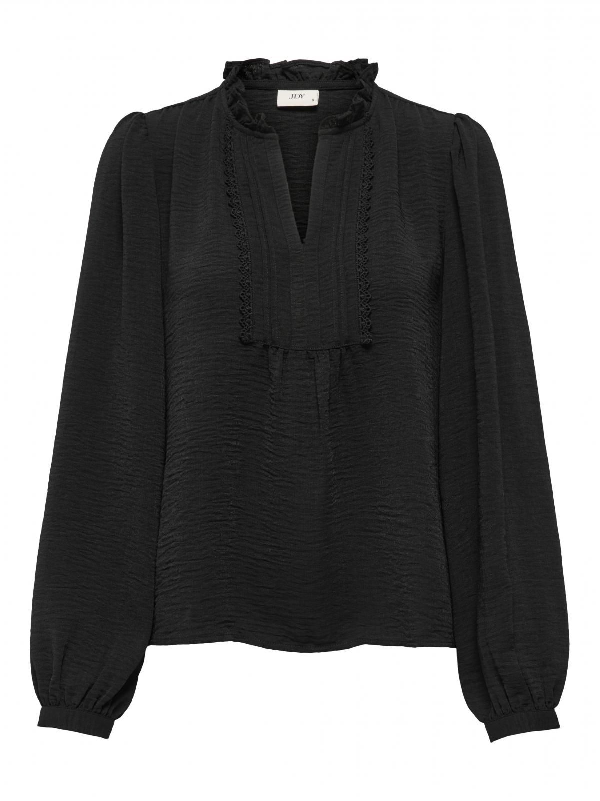 제이디와이 브이넥 레이스 볼륨소매 블라우스 15323274_2161 BLACK / BLACK - 상세 이미지 3