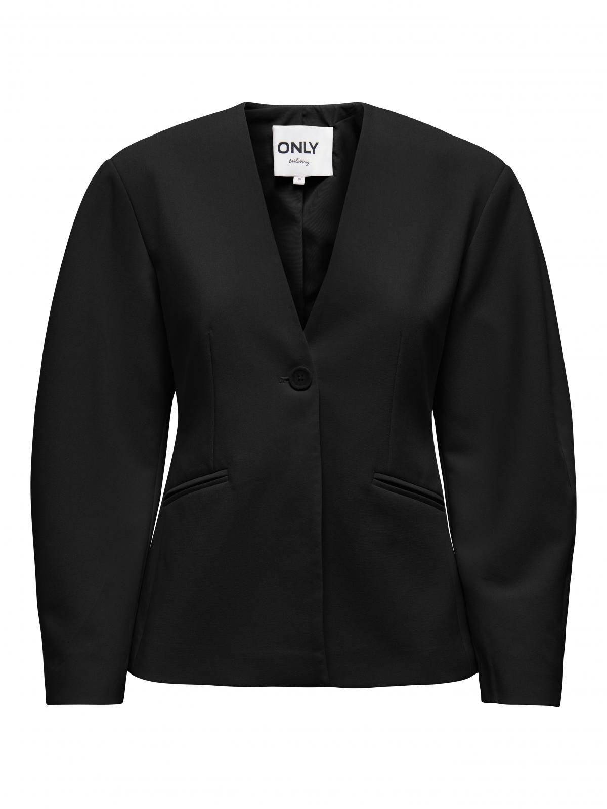 온리 테일러드 베이직 블랙 블레이저 15364020_2161 BLACK / BLACK - 상세 이미지 3