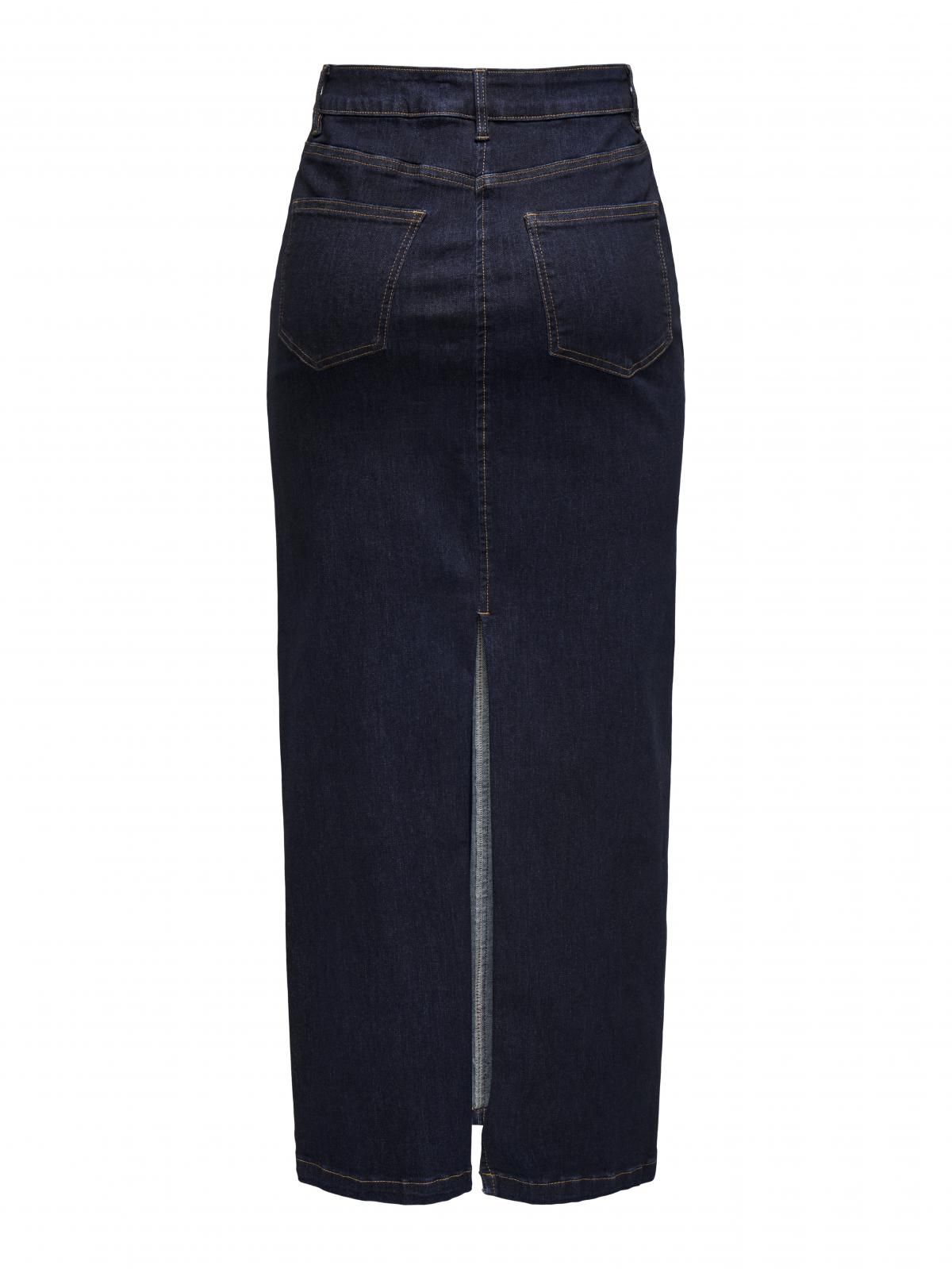 온리 하이웨이스트 데님 롱 스커트 15325333_2114 BLUE / DARK BLUE DENIM - 상세 이미지 4