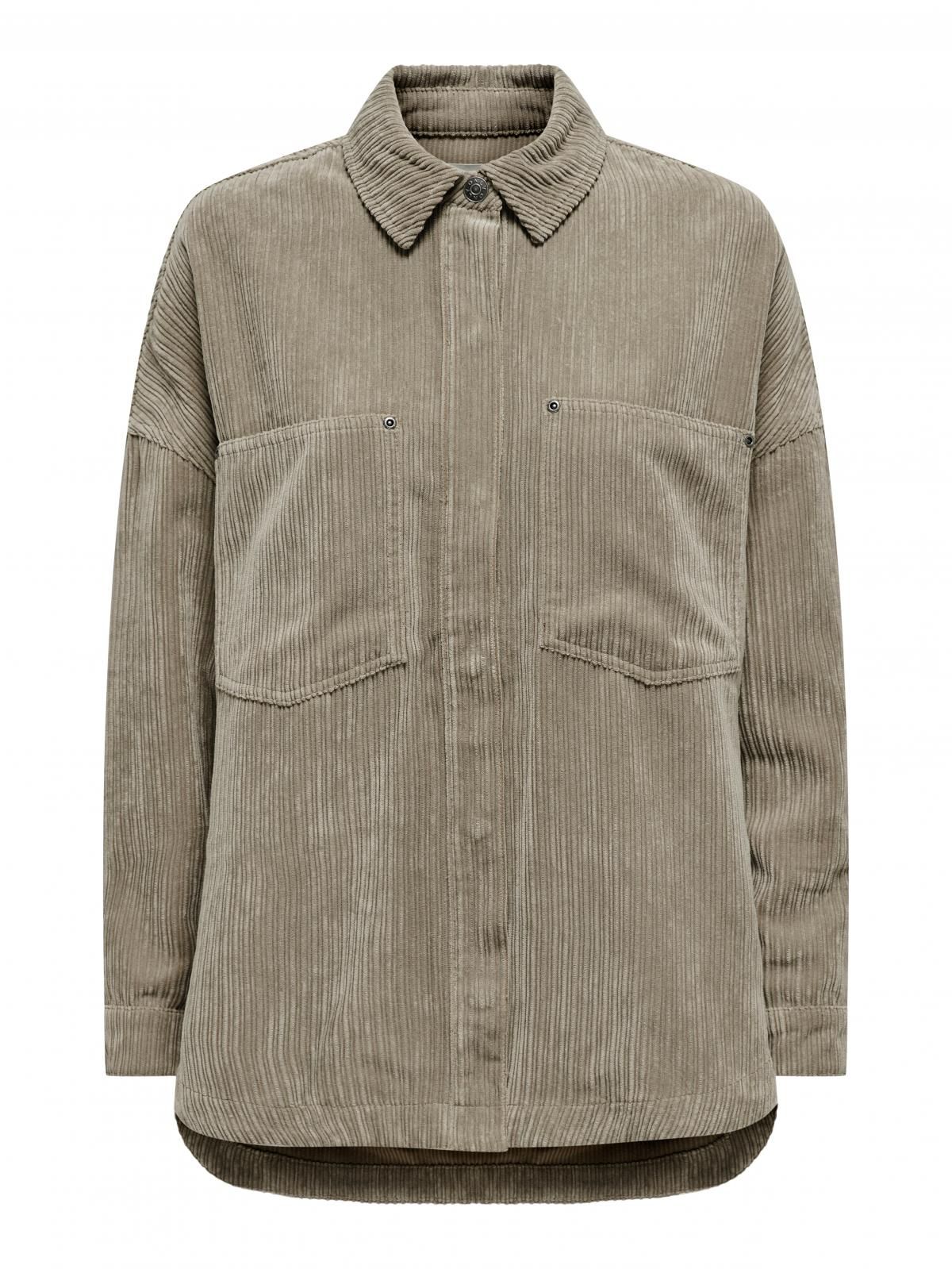 온리 코듀로이 오버사이즈 긴팔 셔츠 15367986_8524 BROWN / WEATHERED TEAK - 상세 이미지 3