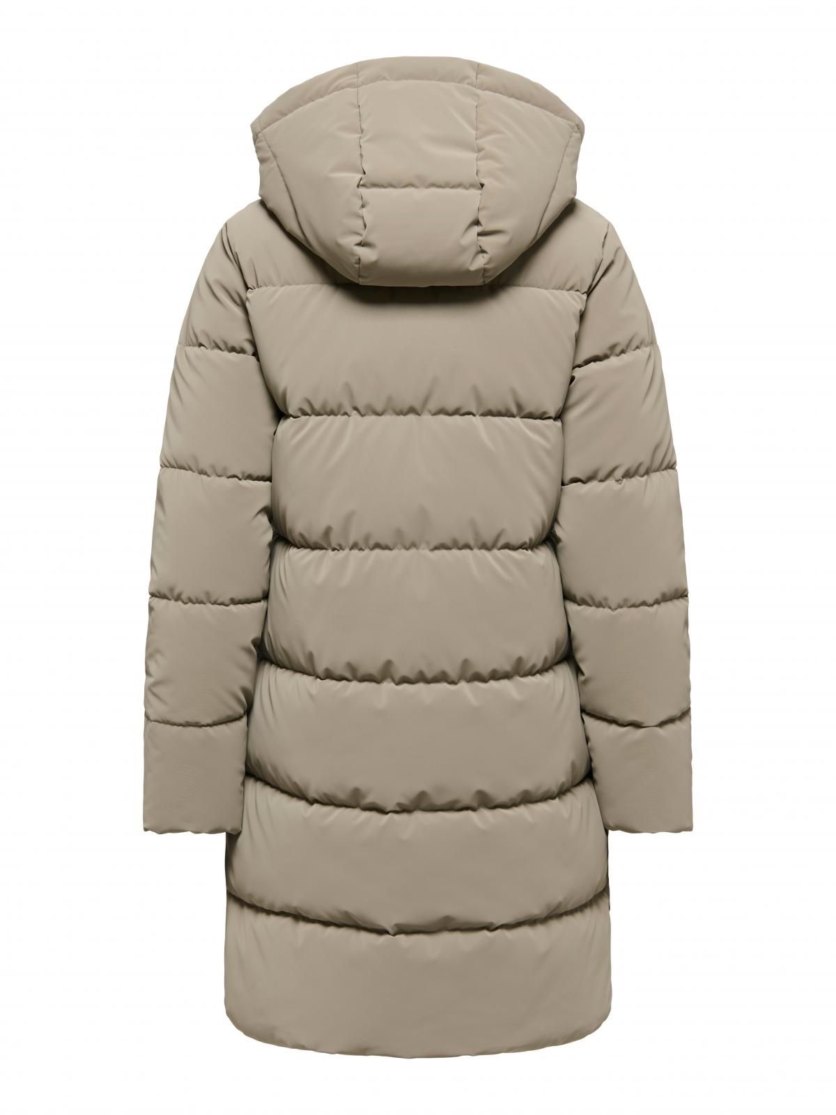 온리 베이직 후드 롱 패딩 점퍼 15370005_119 GREY / BRINDLE - 상세 이미지 4