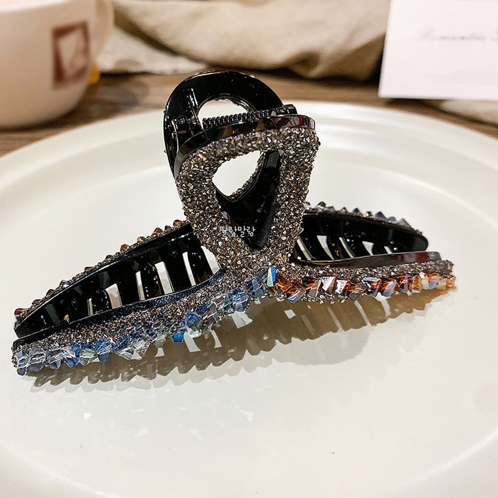 크리스탈 큐빅 꼬임 명품집게핀 긴머리 올림 헤어핀 - 상세 이미지 5