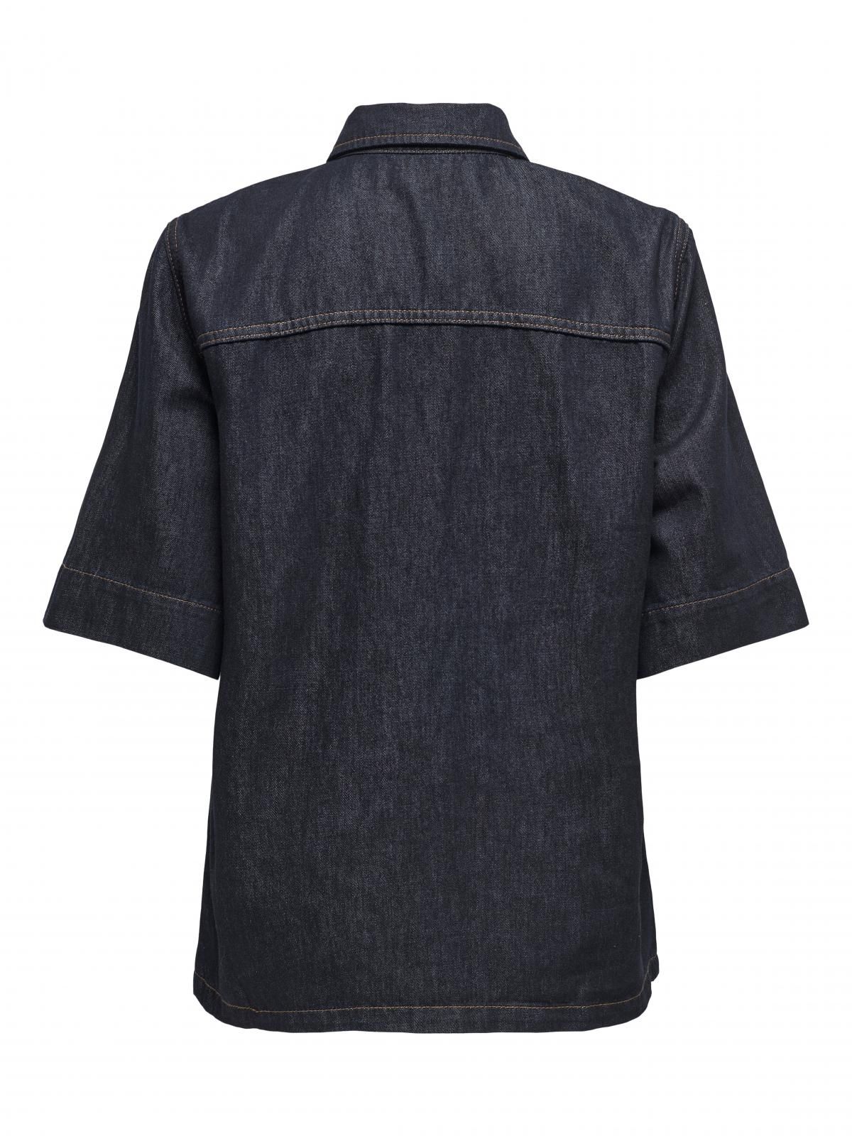 제이디와이 오버사이즈 진청 데님 반팔 셔츠 15347515_2114 BLUE / DARK BLUE DENIM - 상세 이미지 4