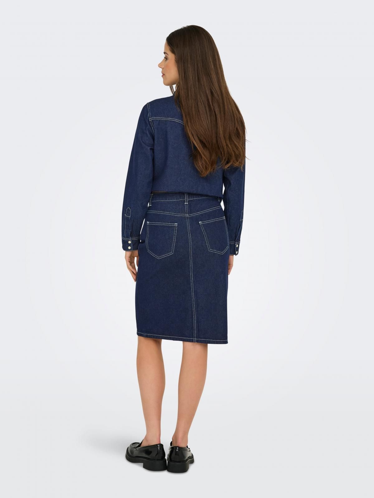 제이디와이 데님 미디 스커트 슬릿 포켓 15347528_2114 BLUE / DARK BLUE DENIM - 상세 이미지 2